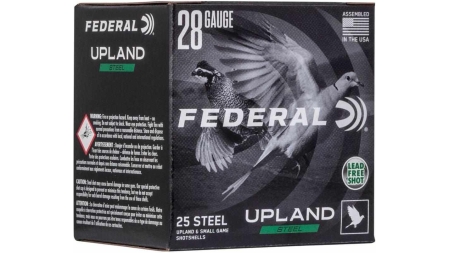 FEDERAL FIELD & RANGE STEEL 28GA 2 3/4" 5/8OZ 7.5 UPLAND STEEL AMMO 25RD