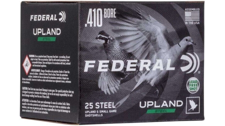 FEDERAL FIELD & RANGE STEEL 410GA 3" 3/8OZ 6 UPLAND STEEL AMMO 25RD