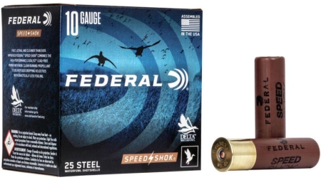 FEDERAL SPEED-SHOK HIGH VELOCITY STEEL 10GA 3-1/2" 1-1/2OZ 2 AMMO 25RD