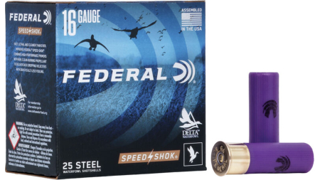 FEDERAL SPEED-SHOK HIGH VELOCITY STEEL 16GA 2-3/4" 15/16OZ 2 AMMO 25RD