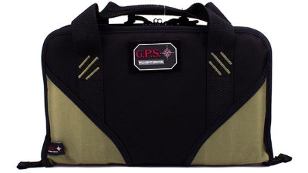 G-Outdoors Large Memory Foam Case with Magazine Back Pockets- Green/Black