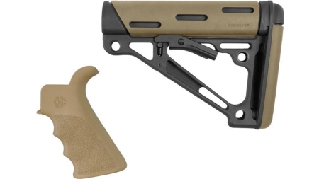 Hogue AR-15/M16 Kit Overmolded Beavertail Grip & Collapsible Mil-Spec Buffer Tube Buttstock FDE