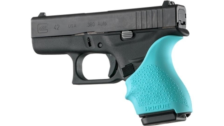 Hogue HandAll Beavertail Grip Sleeve for Glock 42 43-Aqua