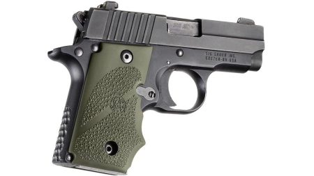 Hogue SIG Sauer P238 Rubber Grip with Finger Grooves OD Green