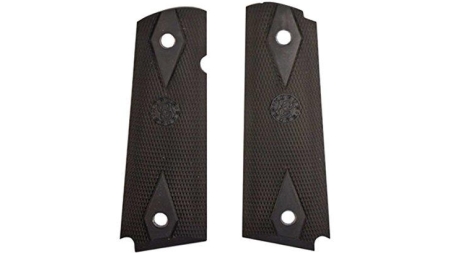 Hogue Colt Government Grips .45 1911 Rubber Grips Panels Checkered with Diamonds  - Black