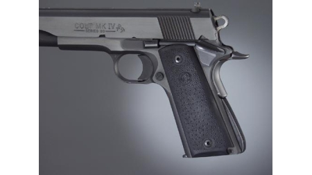 Hogue Colt Government Grips .45 1911 Rubber Panels with Palm Swells - Black
