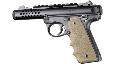 Ruger 22/45 MKIV Rubber Grip with Finger Grooves Flat Dark Earth