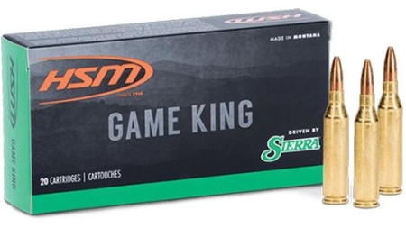 HSM GameKing Rifle Ammunition .250 Savage 100gr SP 2900 fps 20/ct