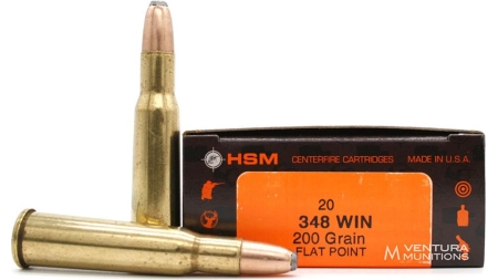 HSM Classic Rifle Ammunition .348 Win 200gr SP 2450 fps 20/ct