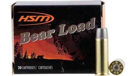 HSM Bear Load Hard Cast Handgun Ammunition 44 Rem Mag 305gr WFN 1260 fps 20/ct