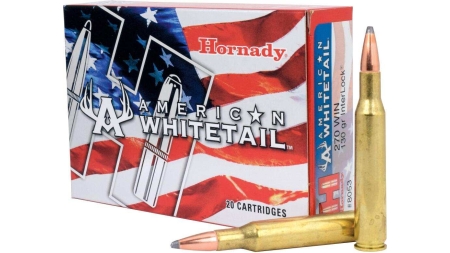 Hornady American Whitetail Rifle Ammunition .270 Win 130 gr SP 2825 fps 20/ct
