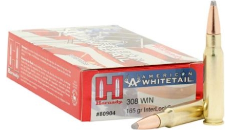 Hornady American Whitetail Rifle Ammunition .308 Win 165 gr. SP 2700 fps 20/ct