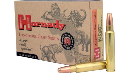 Hornady Dangerous Game Rifle Ammunition .375 Ruger 300gr DGS 2660 fps 20/ct