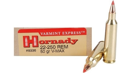 Hornady Varmint Express Rifle Ammunition .22-250 Rem 50 gr V-MAX 3800 fps - 20/box