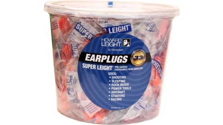 Howard Leight Super Leight Ear Plugs Pre-Shaped Foam Coral Ear Plugs 33dB 100/pr Uncorded Tub