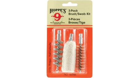 Hoppe's 3-Pack Brush/Swab Kit 12 ga