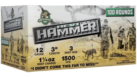 Hevi-Shot HEVI-Hammer Shotshells 12ga 3" 1-1/4oz 1500 fps #3 100/ct