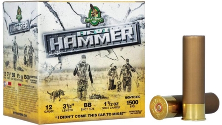 HEVI-Shot Hevi-Hammer Shotshell 12ga 3.5" 1.5oz 1500 fps #BB 25/ct
