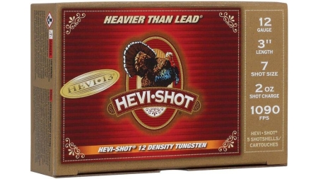 HEVI-Shot HEVI-13 Turkey Shotshells 12ga 3" 2oz 1090 fps #7 5/ct