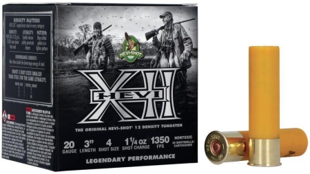 Hevi-Shot HEVI-XII Shotshells 20 ga 3" 1.25 oz 1350 fps #4 25/ct