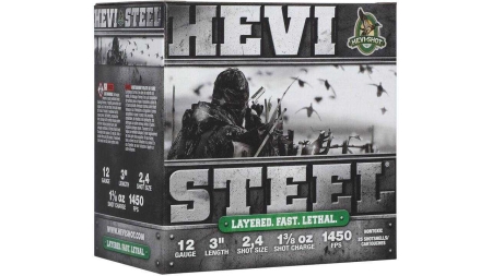HEVI-Shot HEVI-Steel Shotshells 12ga 3" 1-3/8oz 1450 fps #2 25/ct