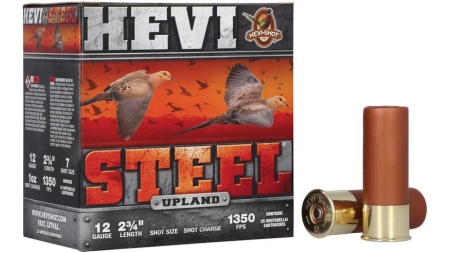 HEVI-Shot HEVI-Steel Upland Shotshells 12ga 2-3/4" 1-1/8oz 1350 fps #3 25/ct