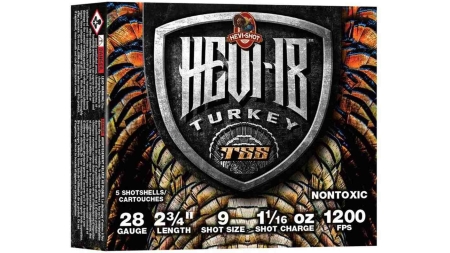 HEVI-Shot Hevi-18 Shotshells 28ga 2-3/4" 1-1/16oz 1200 fps #9 5/ct