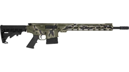 GLFA AR10 Rifle .308 Win 10rd Magazine 18" Barrel Pursuit Green Camo Cerakote