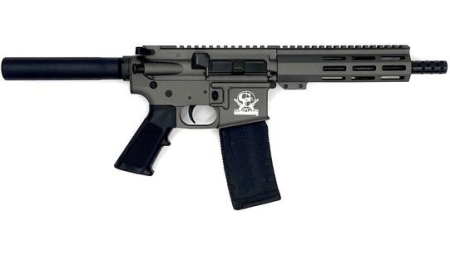 Great Lakes AR-15 Pistol .223 Wylde 30rd Magazine 7.5" Nitride Barrel Tungsten Finish