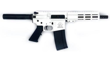 Great Lakes AR-15 Pistol .223 Wylde 30rd Magazine 7.5" Nitride Barrel White Finish