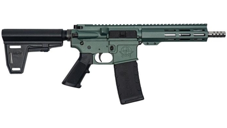 GLFA 223 Wylde Braced Pistol .223 Wylde 30rd Magazine 7.5" Stainless Steel Charcoal Green Finish