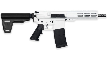 GLFA 223 Wylde Braced Pistol .223 Wylde 30rd Magazine 7.5" Stainless Steel Barrel White Finish