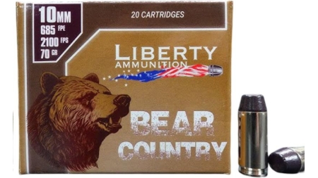 Liberty Bear Country Handgun 10mm Auto 70gr Solid 2100 fps 20/cts