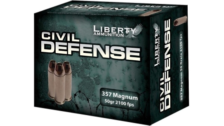 Liberty Civil Defense Handgun Ammunition .357 Mag 50 gr SCHP 2100 fps 20/ct