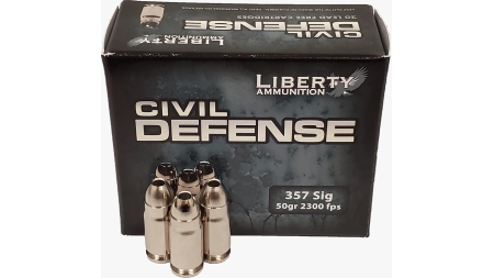 Civil Defense .357 SIG 50GR Copper Mono Frag HP Lead Free 20RD