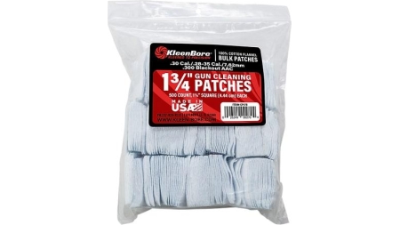 KleenBore 1 3/4" Bore Cleaning Patches .28-.35 Cal 500/ct