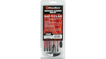 KleenBore Universal Saf-T-Clad Cleaning Rod Set .22-.45 Cal. All Gauge Handgun Rifle Shotgun Clamshell