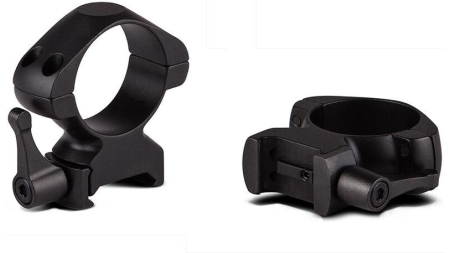 Konus 2-Piece Steel Riflescope Rings With Quick Release Lever 1" Medium - Matte Black