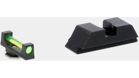 Ameriglo Green Fiber .115 FRONT Black REAR for Glock Gen5 17-19-19X-26-34-45