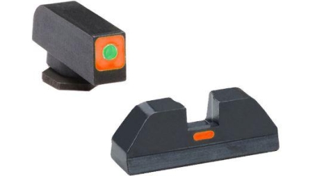 Green Tritium Outline Orange Square (non trit) REAR for Glock Gen 1-4