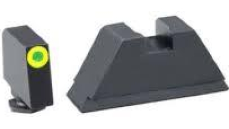 Green Tritium LimeGreenLumi Outline .350/Flatblack .429 for Glck TallSupp