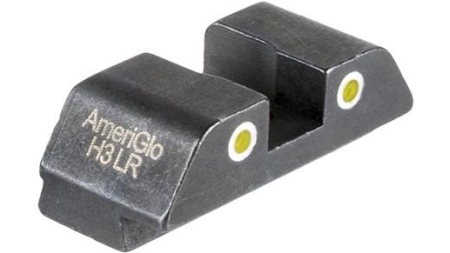 Ameriglo Tritium 2-Dot Rear Handgun Sight for Glock Yellow with White Front