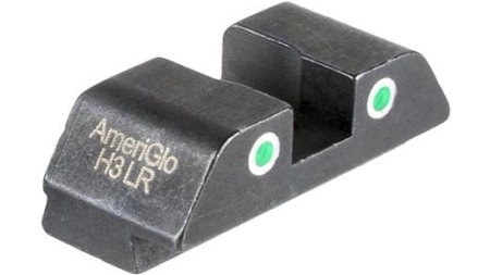 Ameriglo Tritium 2-Dot Rear Handgun Sight for Glock 42/43/43x/48 Green with White Front