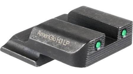 Ameriglo 2-Dot Tritium Rear Handgun Sight for S&W M&P (Excludes .22/.380/Shield/EZ/Pro) Green with Black