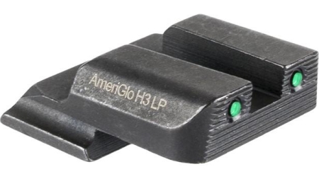 Ameriglo 2-Dot Tritium Rear Handgun Sight for S&W M&P Shield (Excludes EZ) Green with Black