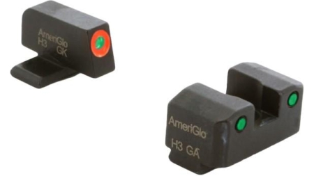 Ameriglo Trooper Tritium Handgun Sight Set for Springfield XD Green Rear Green with Orange Front