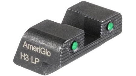 Ameriglo 2-Dot Tritium Rear Handgun Sight for Sig Sauer/Springfield XD/Hellcat (Non OSP) Green with Black Notch #10
