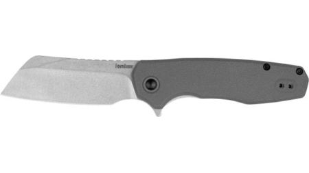 Kershaw Wharf Folding Knife 2-4/5" Cleaver Blade Grey