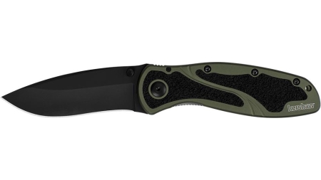 Kershaw Blur Folding Knife 3-2/5" Drop Point Blade Olive Drab