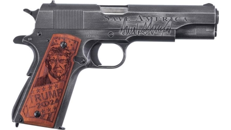 Kahr Arms Trump Save America Special Edition 1911 Handgun .45 Cal 7rd Magazine 5" Barrel Grey with Wood Grips